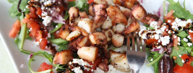 grilled greek style octopus